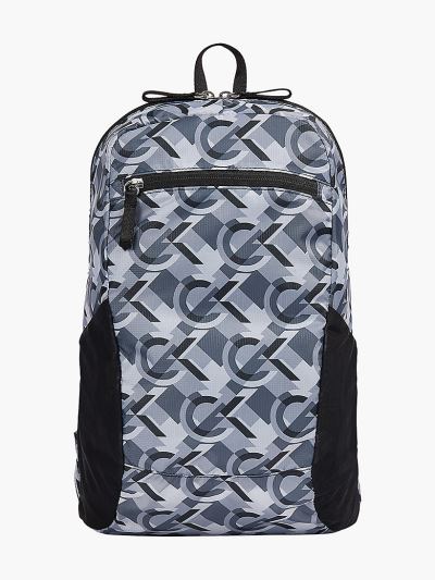 Calvin Klein Táskák & Kiegészítők HU217890 | Calvin Klein Packable All-Over Logo Férfi Hátizsák Feke